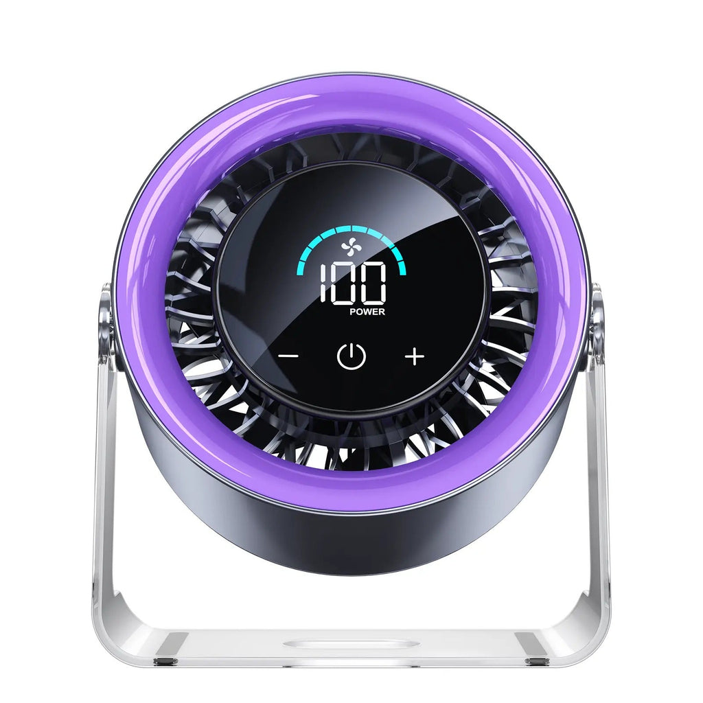 Vevolora GlacierFlow X1 100-speed desk fan front display
