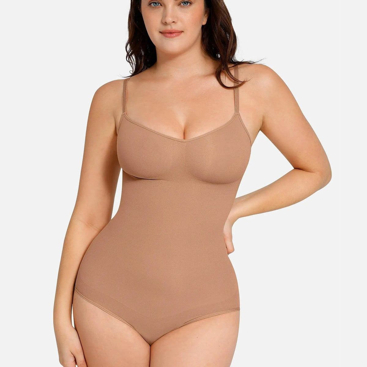vevolora Light Coffee seamless shaping bodysuit