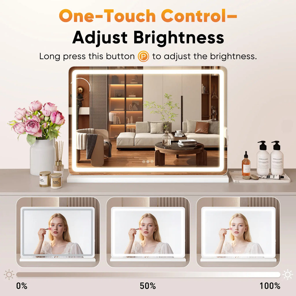 Vevolora vanity mirror adjustable brightness control