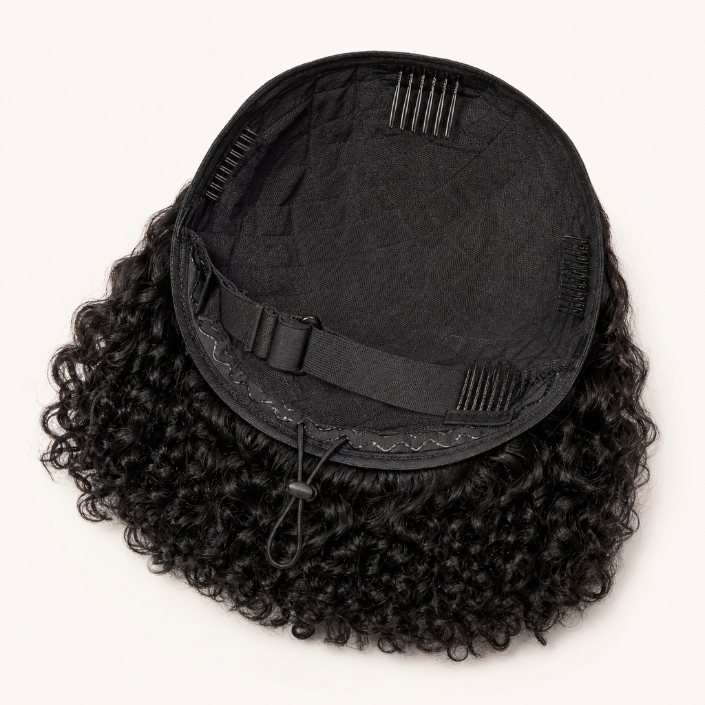 Inside construction with four combs elastic band and adjustable drawstring