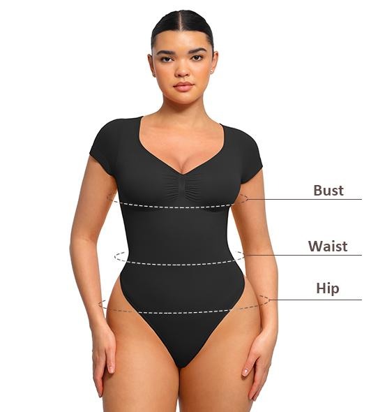 Bust waist and hip measurement placement guide