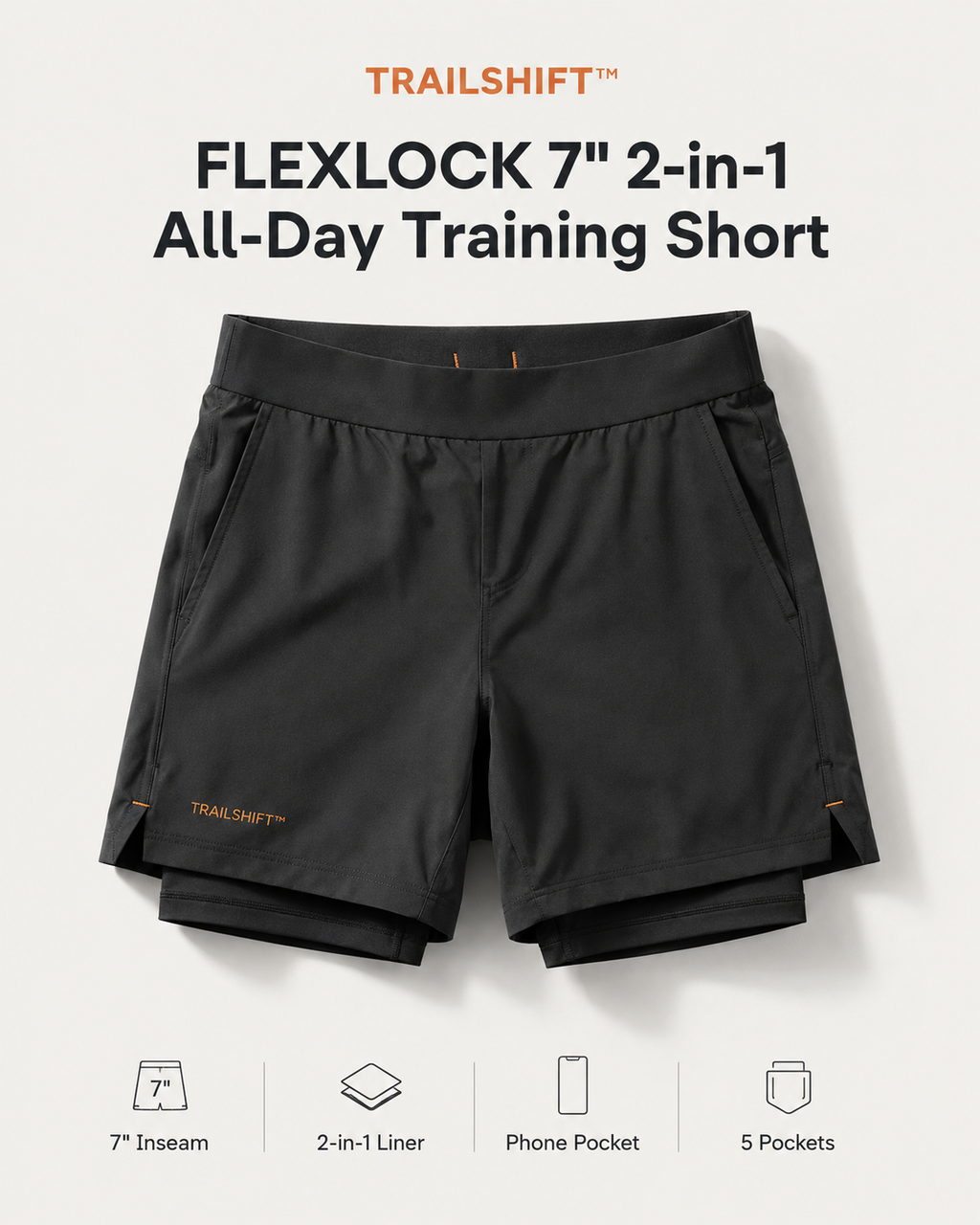 TRAILSHIFT™ FLEXLOCK 7" 2-in-1 All-Day Training Short - view 4