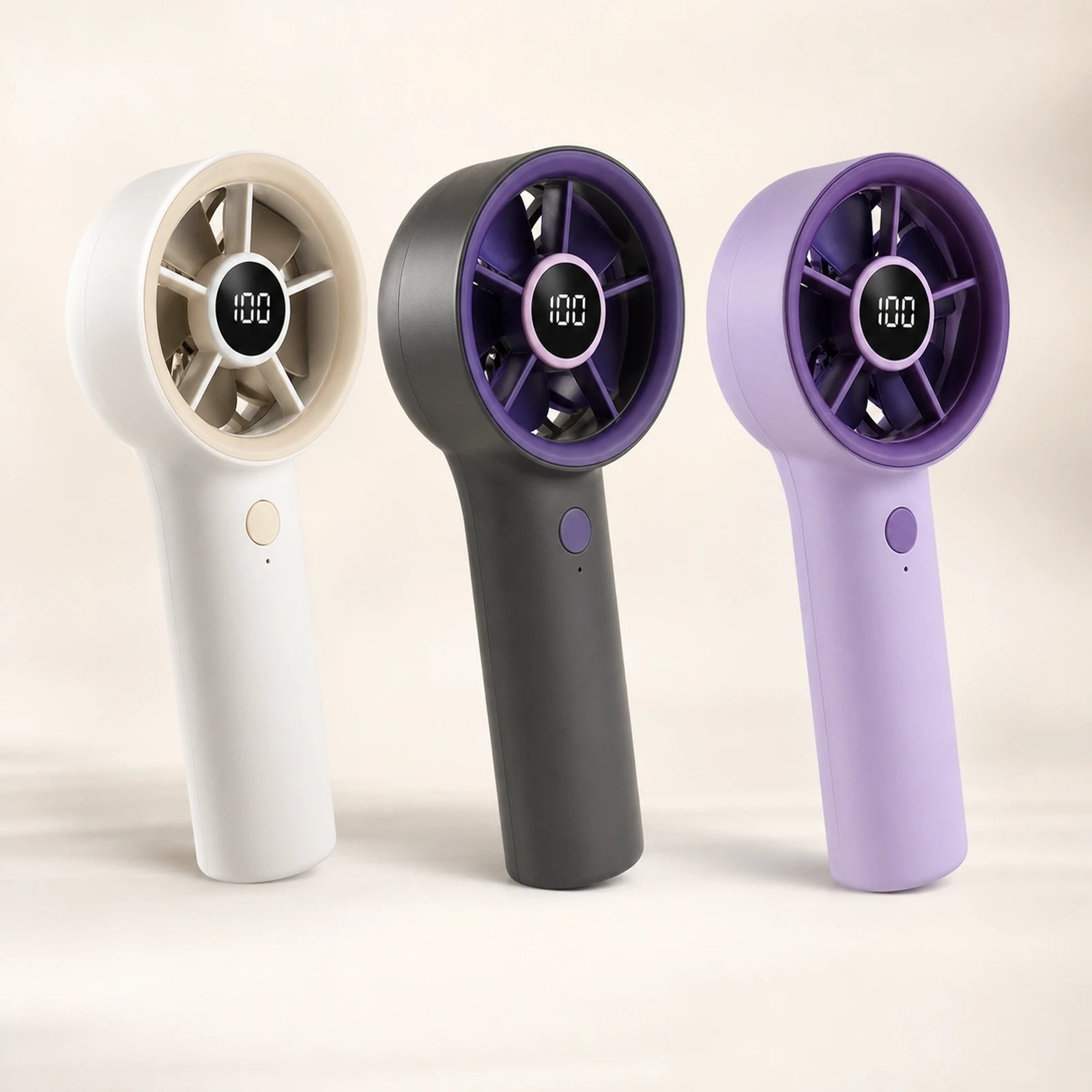 kivevora portable fans in three colorways